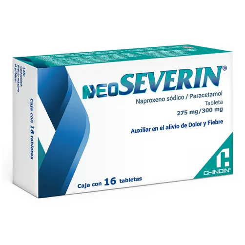 [7501088505867] Neo Severin c16 Tabletas (Naproxeno 275 mg - Paracetamol 300 mg)