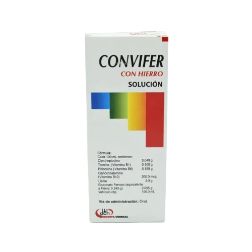 [7501825300175] Convifer con Hierro Solucion 110 ml (Vitaminas B | Hierro)