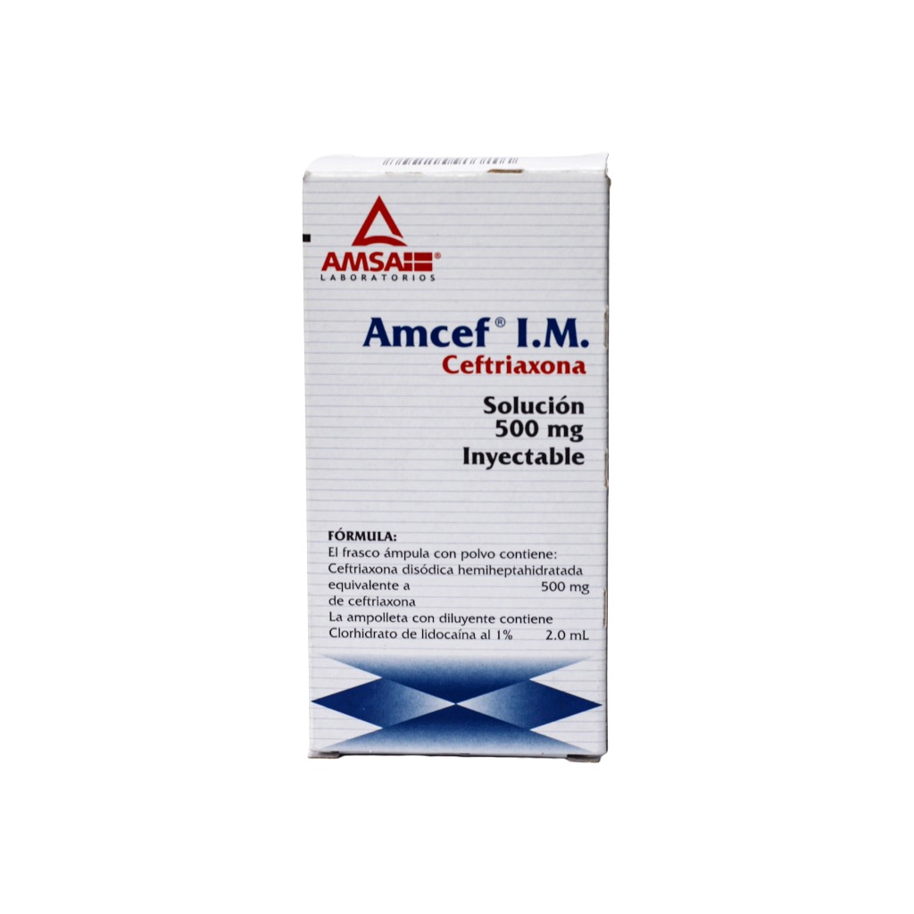 [7501349011007] Amcef I.M. 500g Inyectable 2mL (Ceftriaxiona)