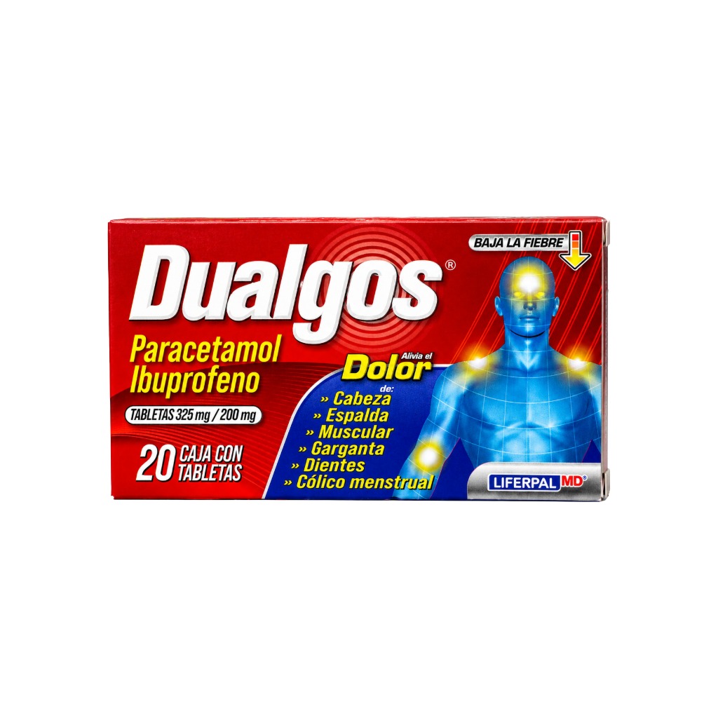 Dualgos Tab C20 325/200MG (Ibuprofeno / Paracetamol)