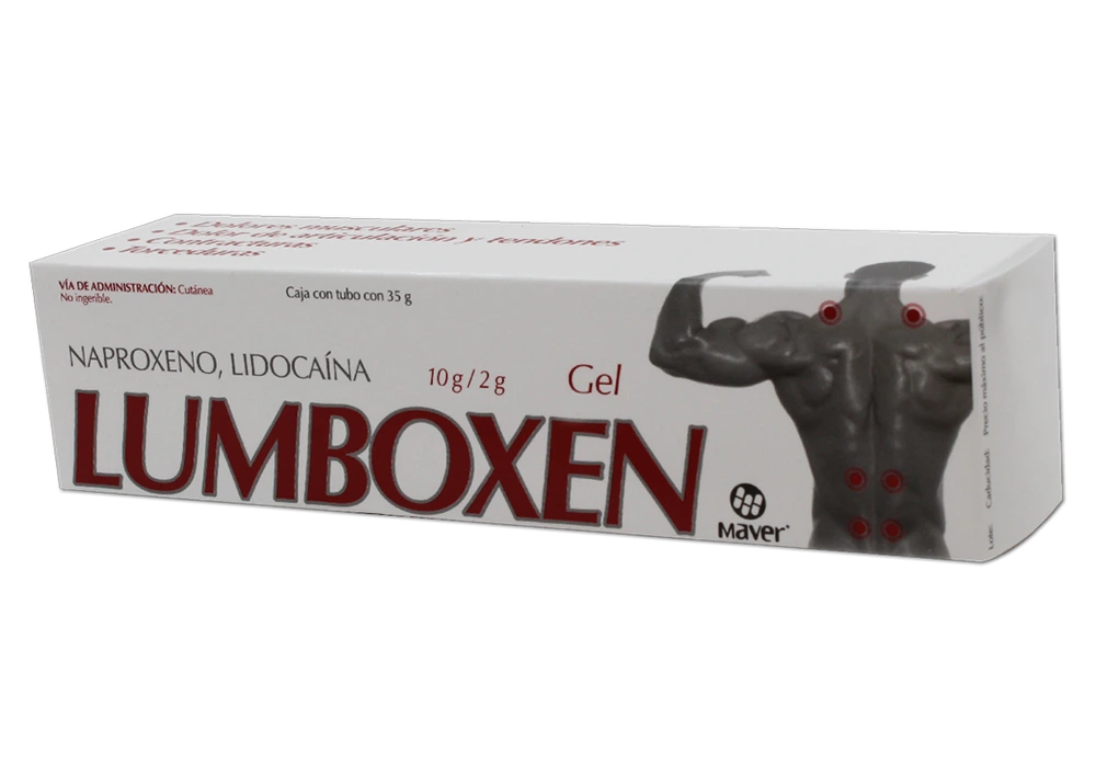 Lumboxen Rojo Gel 35g (Naproxeno 10 mg - Lidocaina 2 mg)