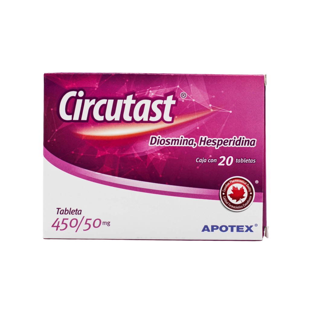 Circutast 50/450 mg Tabletas C20 (Hesperida / Diosmina) Apotex