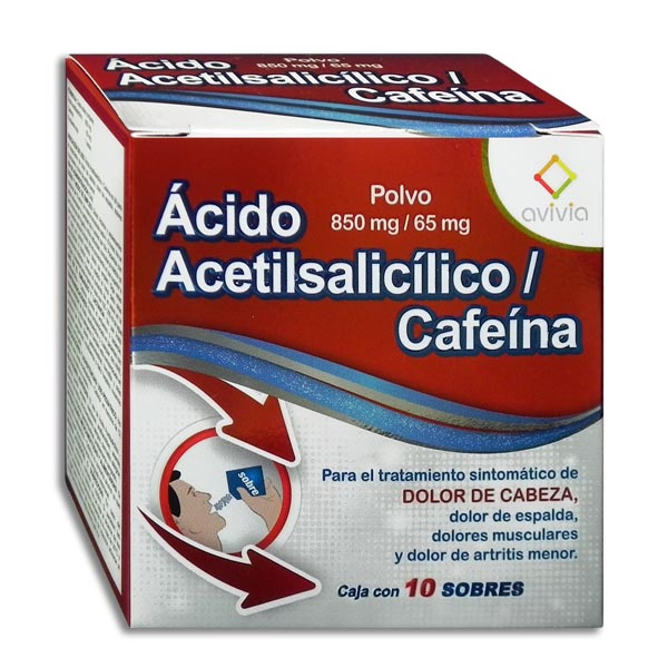 A. ACETIL/CAFEI PVO 10 SOB  850/65 MG RO (CAFEINA 65.00 MG ACIDO ACETILSALICILICO 850.00 MG)