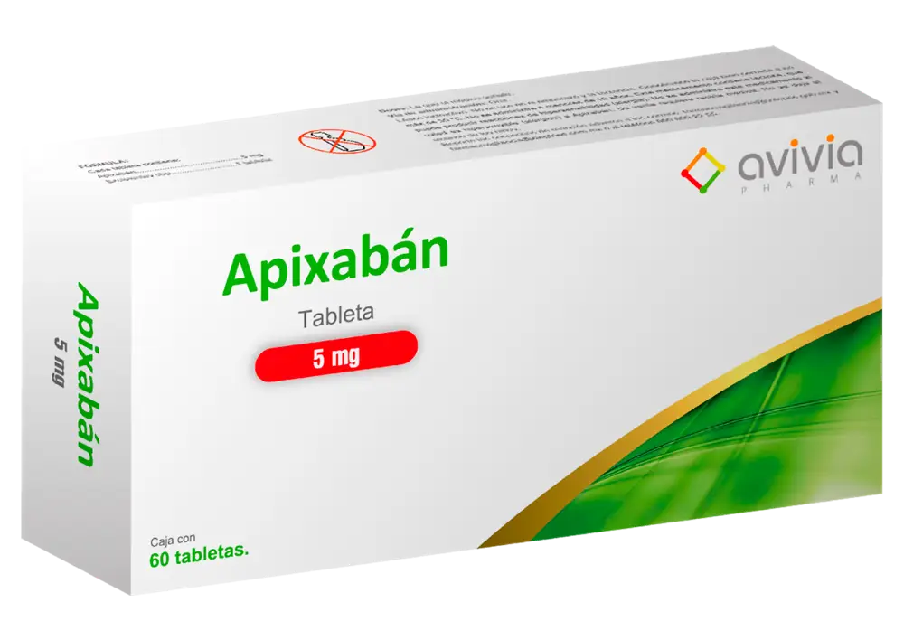 [7506513600988] Apixaban 5mg Tabletas C60 (Apixaban) AVIVIA