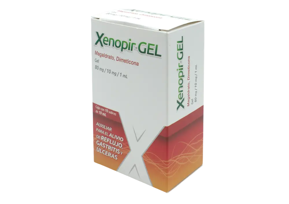 XENOPIR GEL 10 SOB 80/10MG/1ML (MAGALDRATO 80.00 MG DIMETICONA 10.00 MG)