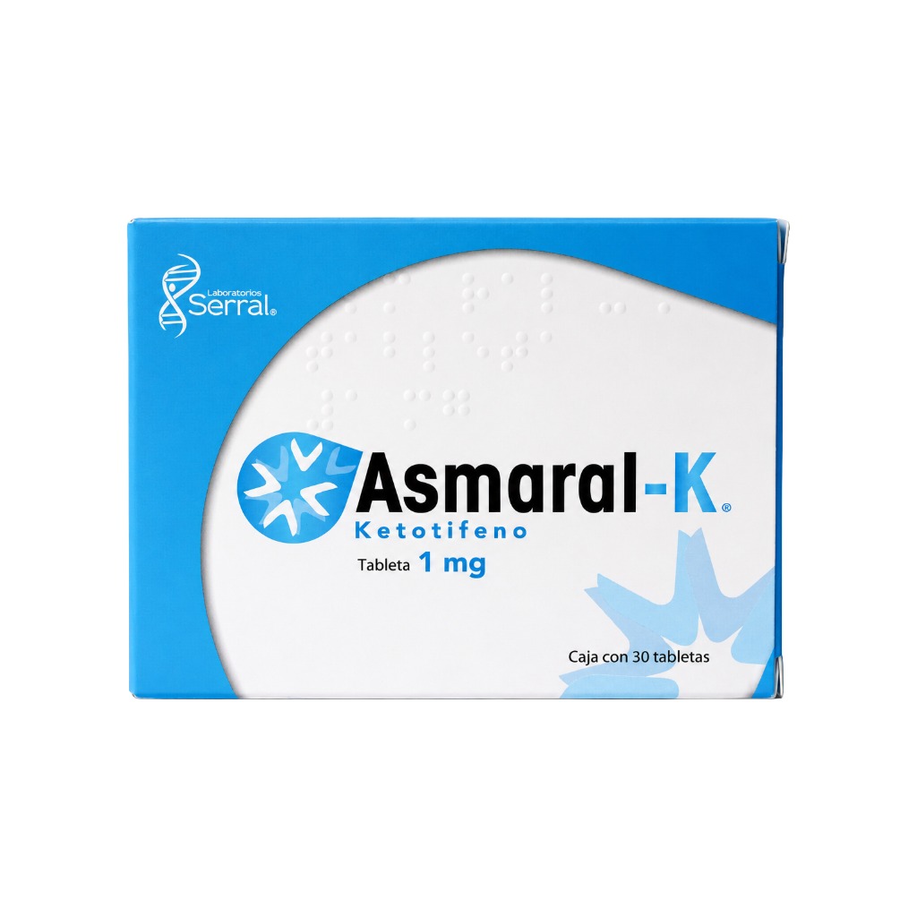 Asmaral-K 1mg Tab C30 (Ketotifeno) Serral