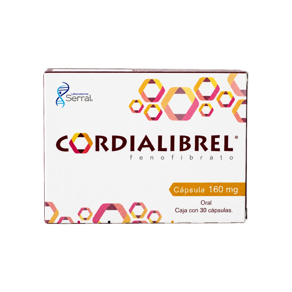[7501258214629] Cordialibrel 160m Capsulas C30 (Fenofibrato) Serral