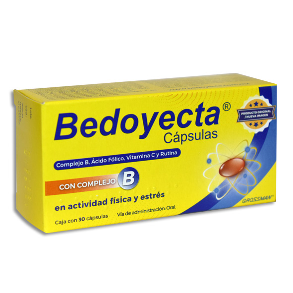 Bedoyecta Capsulas C30 100/36/10/5/5/0.5 mg (Vitaminas B2 / B6 / Inositol /B1 / C / B12 / Acido Folico / Rutina) Valeant