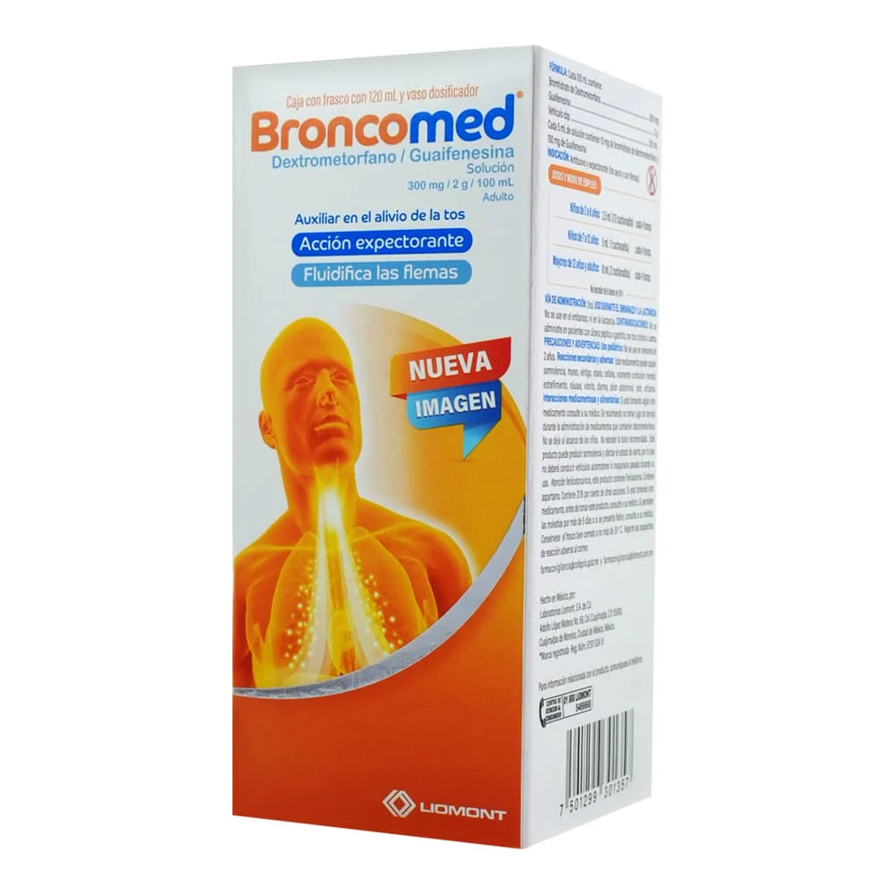 [7501299301357] Broncomed Solucion 120 ml (Dextrometorfano / Guaifenesina)